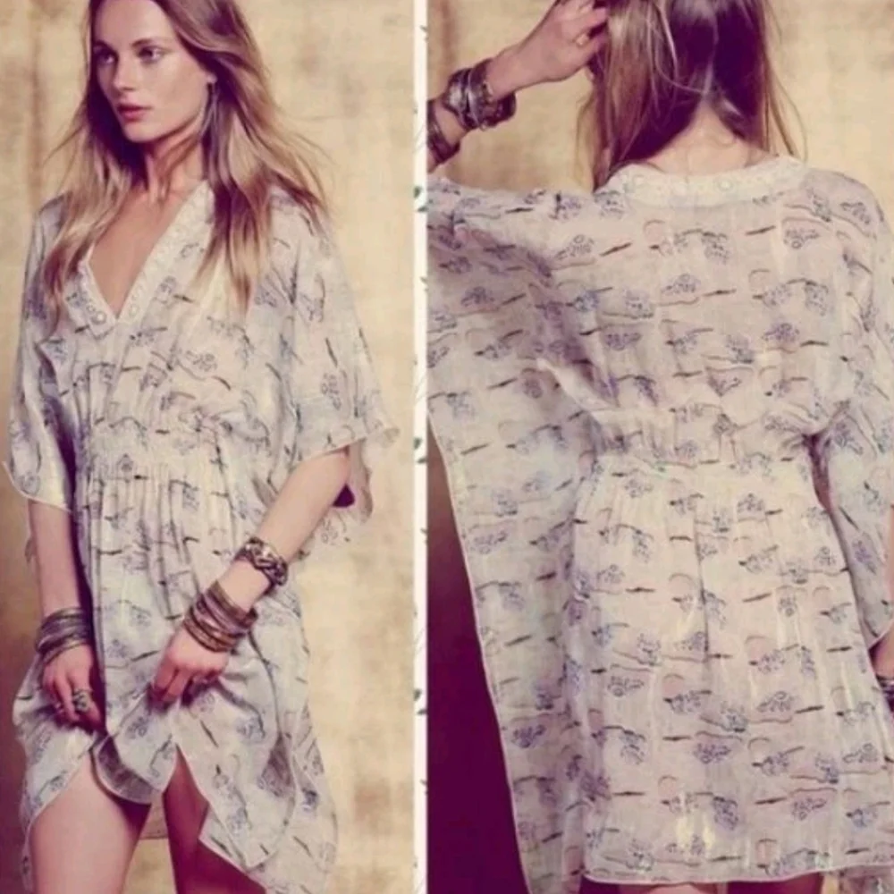 Free People/Anna Sui Iridescent Multicolor Swim Coverup - Picture 1 of 12